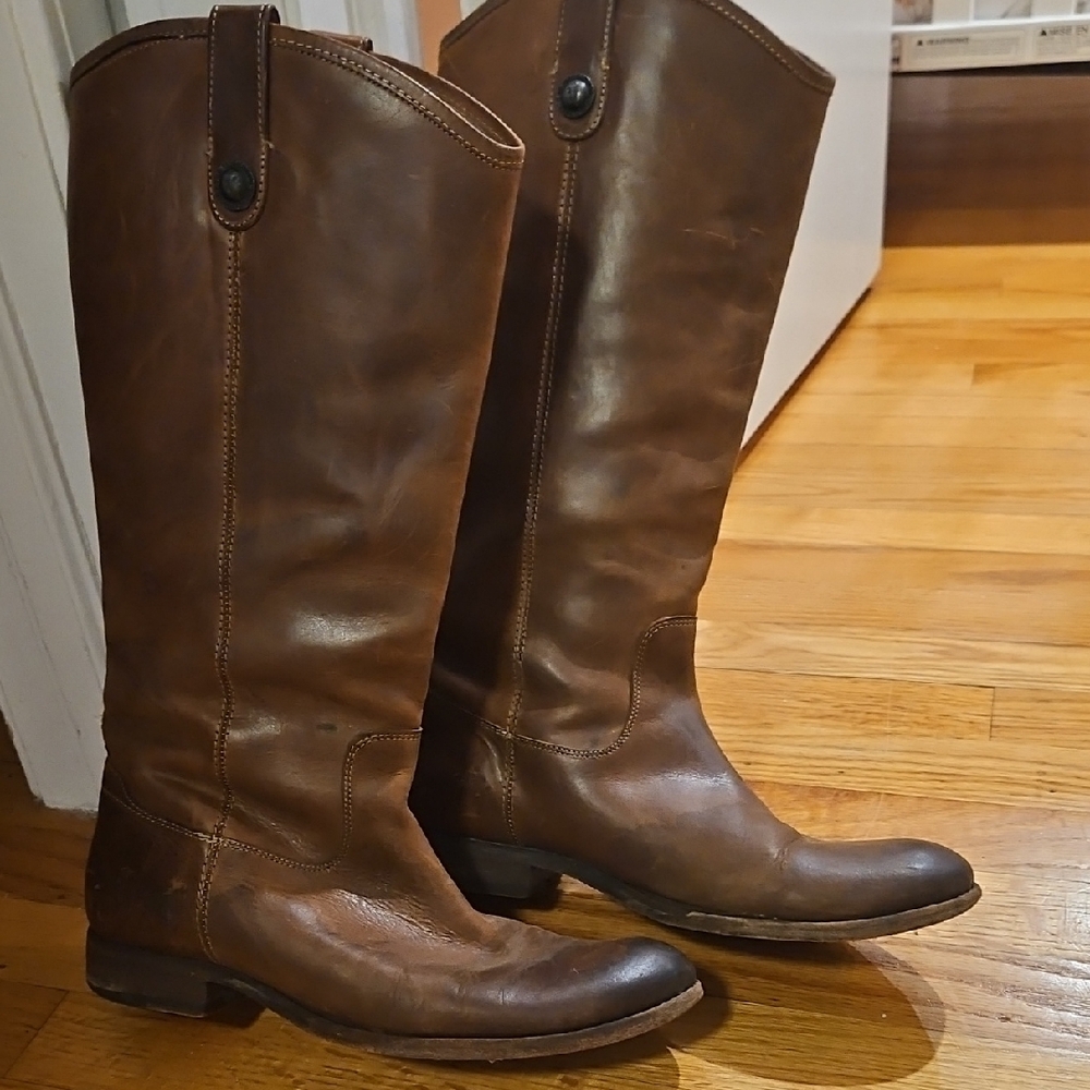 Frye Brown Leather Knee-High Boots - Picture 2 of 3